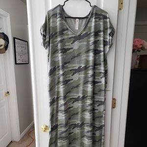 Camo maxi dress